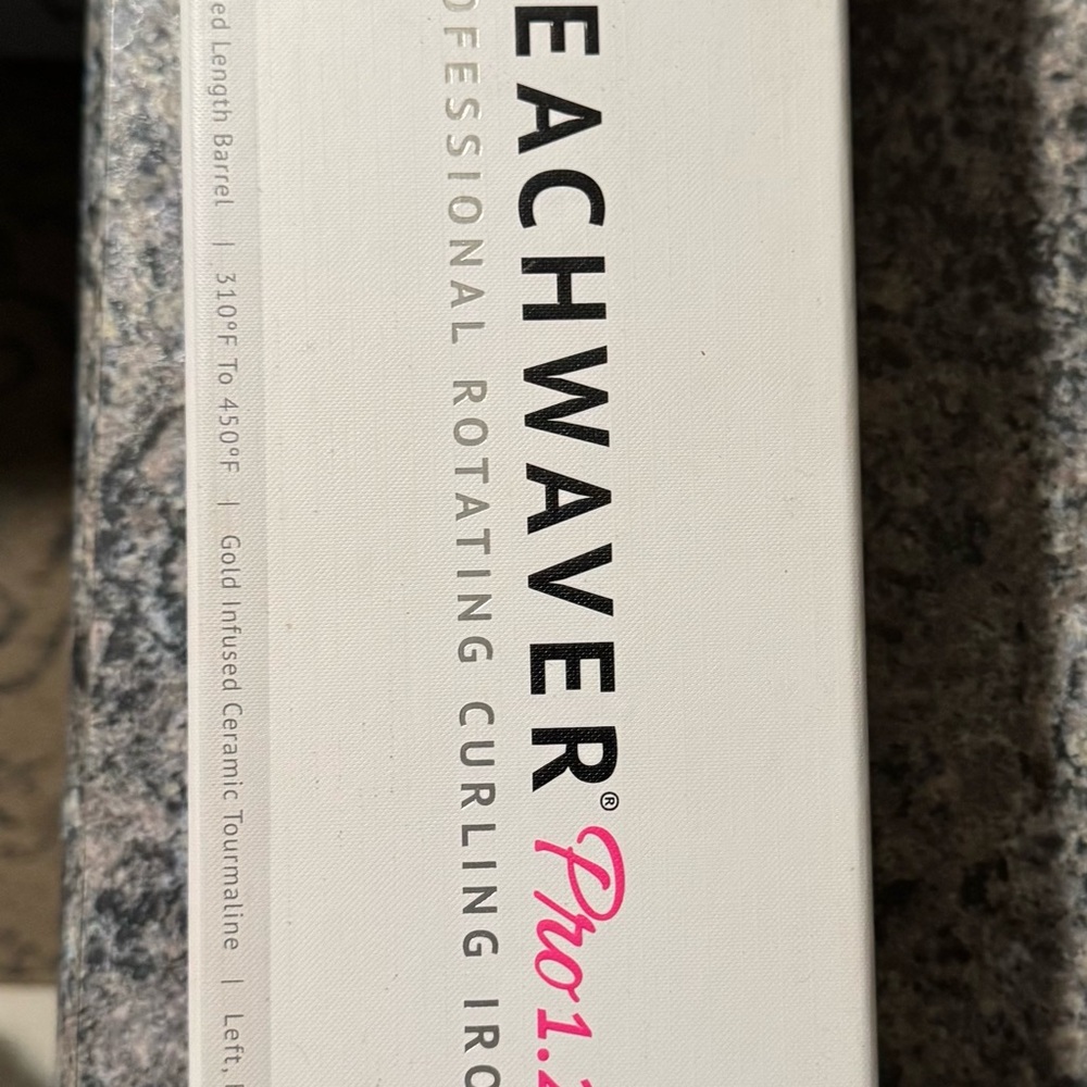 Beachwaver Pro 1.25" Professional Rotating Curling Iron - White